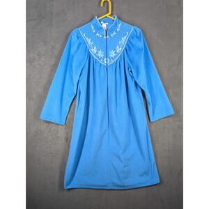 Vintage Wolverine Robe Lounger Size Small Blue Embroidered